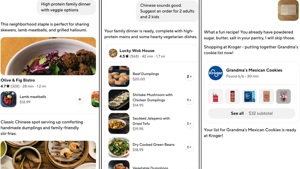 DoorDash launches ask DoorDash chatbot letting users order food through photos and text prompts